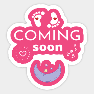 baby coming soon pregnancy gift idea for new moms Sticker